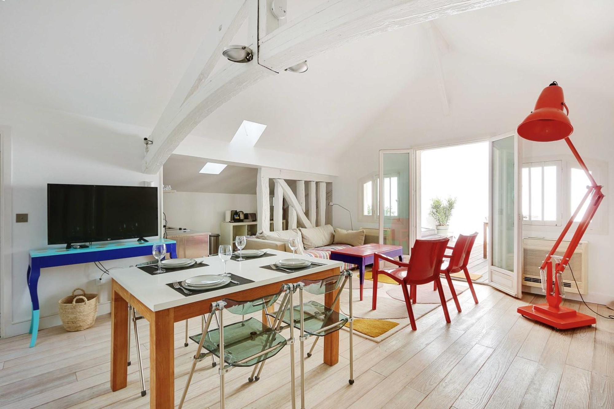 Cozy Avec Terrace - 2br-4p - Centre De Apartamento